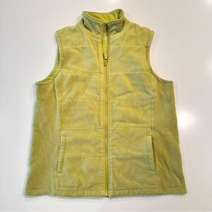 Lands End Lime Green Zip Up Vest Size Medium‎